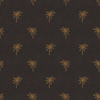 Jersey - Fijne palmboom op gemeleerd donkergrijs
