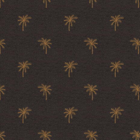 Jersey - Fijne palmboom op gemeleerd donkergrijs
