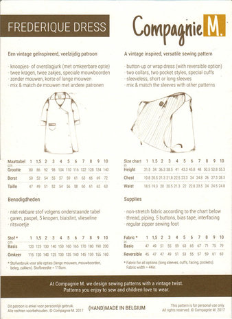 compagnie m frederique jas patroon patronen patterns online shop kopen acheter stoffen fabrics