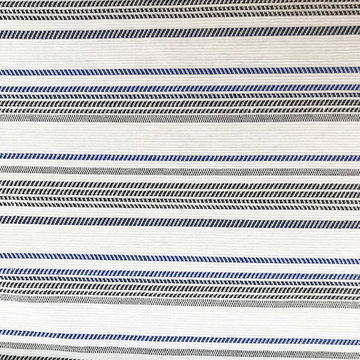 Jacquardtricot - Boho stripes zwart blauw
