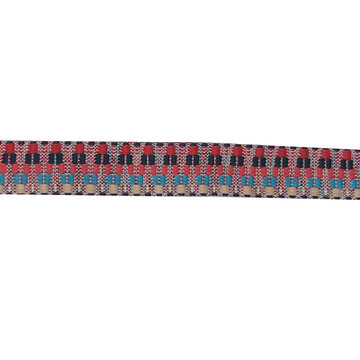 Tassenband 38mm - Etnic zigzag roodblauw