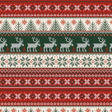 Sweater - Kerst kruisjessteek lijnen