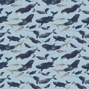 Coupon 90 / Zwemshortstof dolfijnen