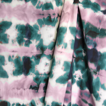 Viscose - Summer batik lila groen