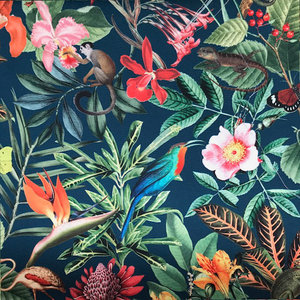 Canvas - Tropisch bloemenwoud met gember