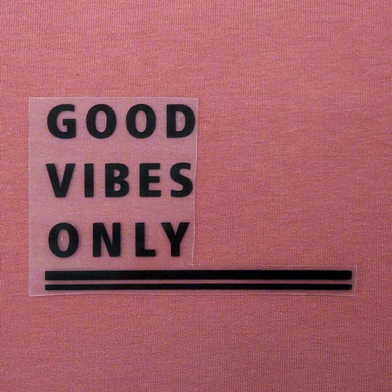 Applicatie flex - Good vibes only uni kleuren-2