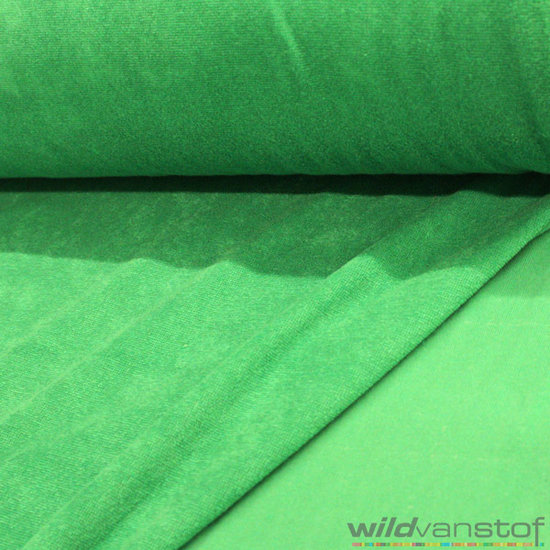 Badstof stretch - Grasgroen 730-2