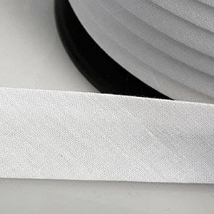 Biais polyester katoen 20mm - Wit -2