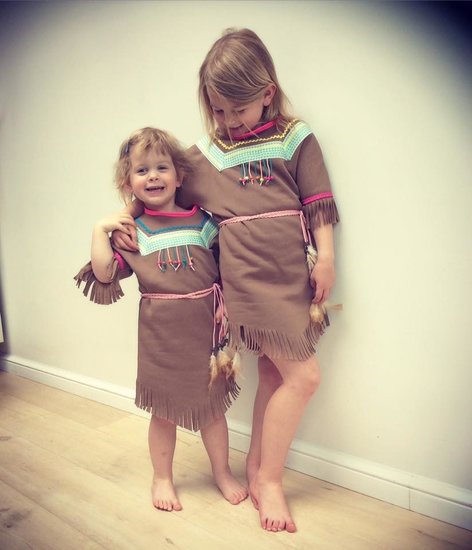 Blauw-gele driehoekjes sierband-2