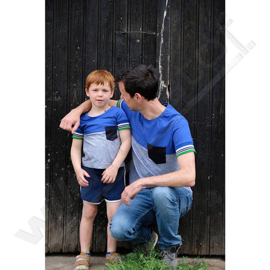 Boord strepen - Groen, wit, blauw (1,20m)-3