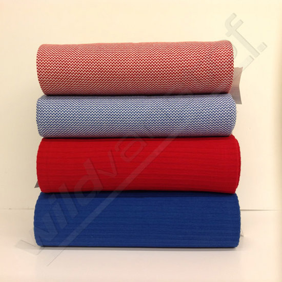 Boordstof - Blauw met reliefstreep-2