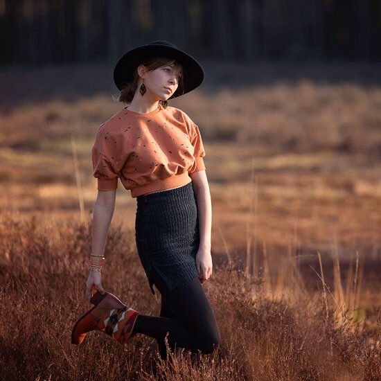 Boordstof - Playtime Autumn leaf brown-2