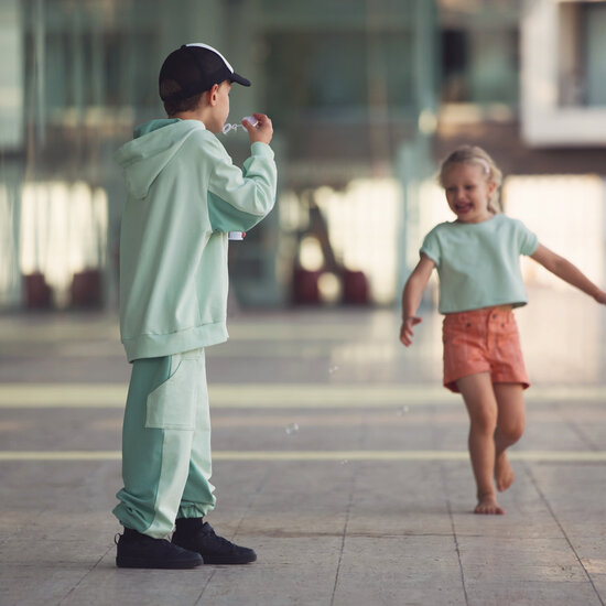 Boordstof - Playtime light green glass-4