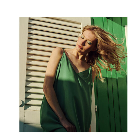 Broekstof - Effen groen nathalie-2