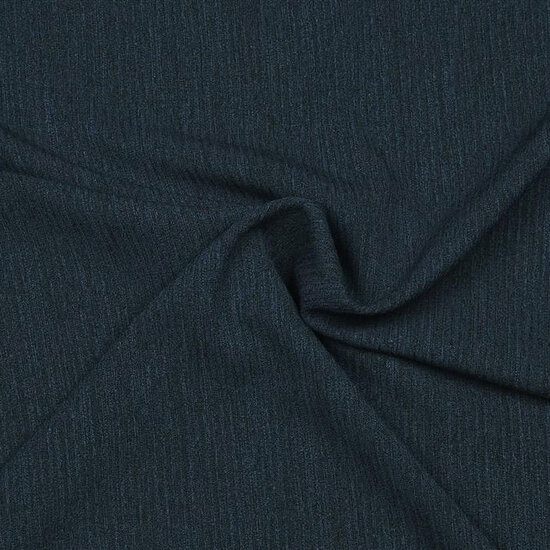 Broekstof - Zwart en blauw gemeleerd 15-2
