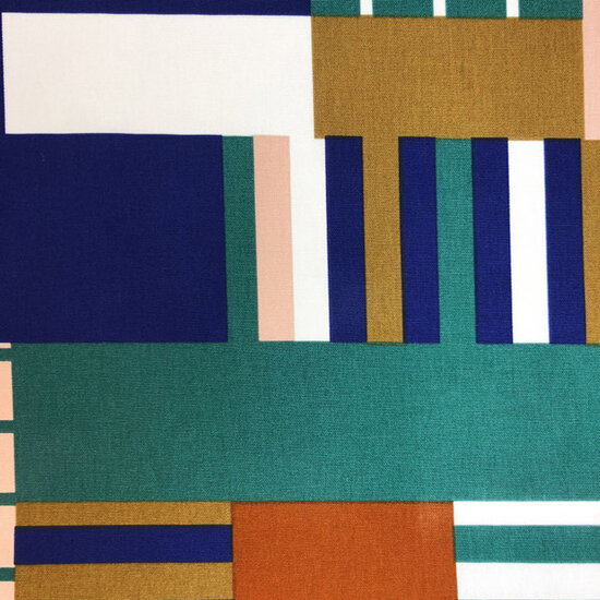 Canvas - Geometric piano roze groen-3