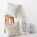 Canvas - Teddyberen op linnenlook-2