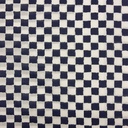 Coupon 100 / Katoen - Maan batiklook wit en blauw geblokt-2