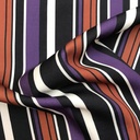 Damesstof - Paarse strepen met roest-2