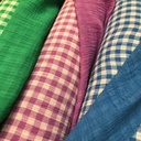 Double gauze - Blauwe vichy-2