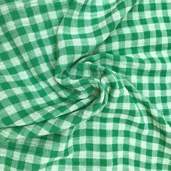 Double gauze - Groene vichy-2
