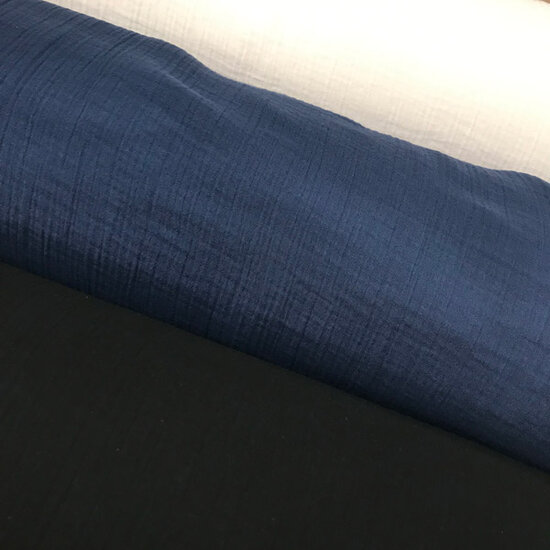 Double gauze 280 cm - Donkerblauw-2
