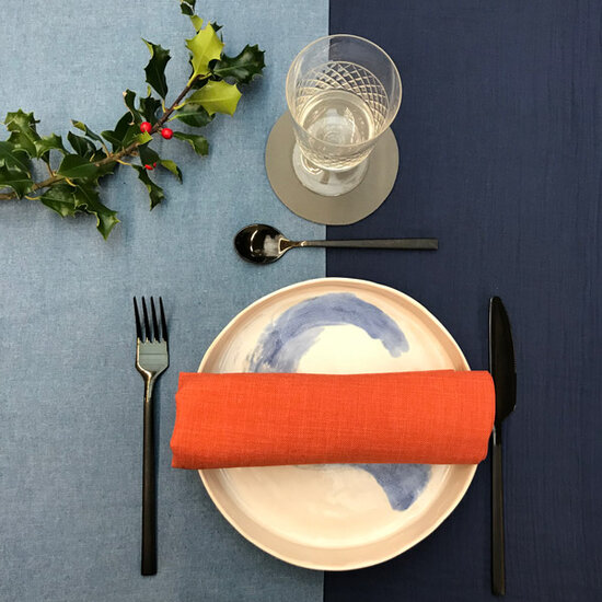 Double gauze 280 cm - Donkerblauw-3