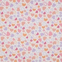 Flanel - hartjes op wit-2