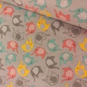 Flanel - Olifantjes op grijs-2