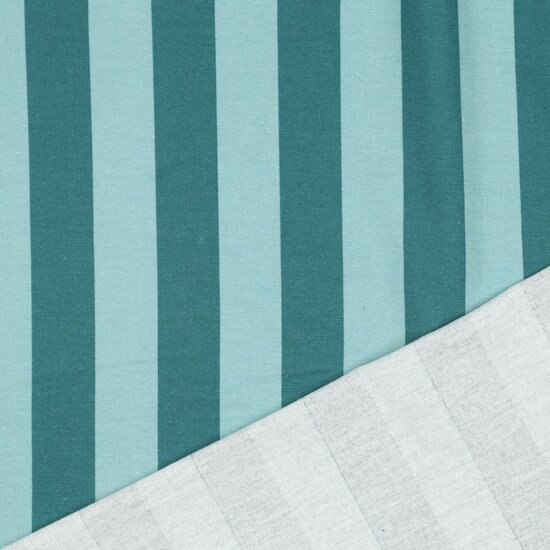 Flanel - Strepen petrol munt-4