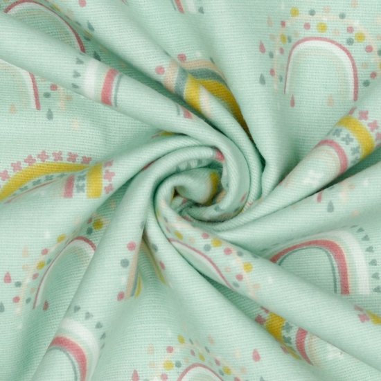 Flanel - Versierde regenbogen munt-2