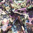 Fluweel - Digitale bloemen paars-2