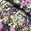 Fluweel - Digitale bloemen paars-3