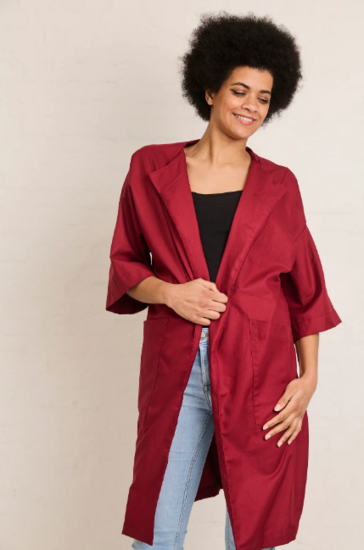 Gabardine 1 organic - Burgundy darkred jupe-2