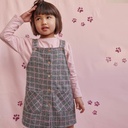 Gebreid - Prince de galle roze raster-2