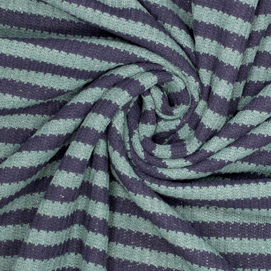 Gebreid - Strepen groen blauw fibremood-3