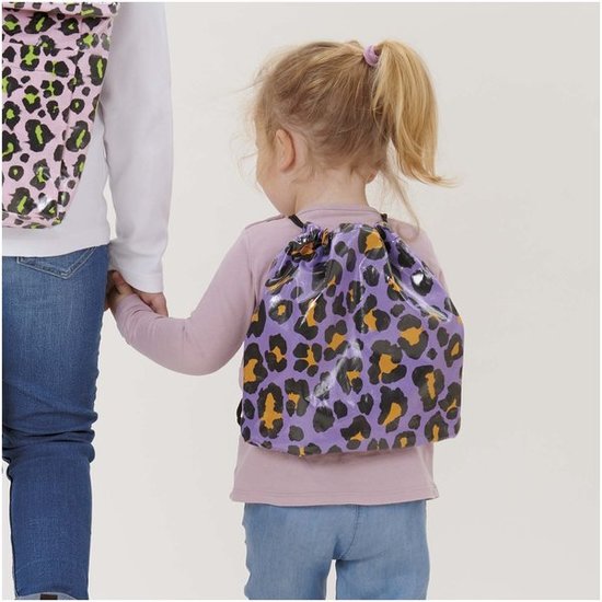 Gecoat katoen - Luipaardprint paars-2