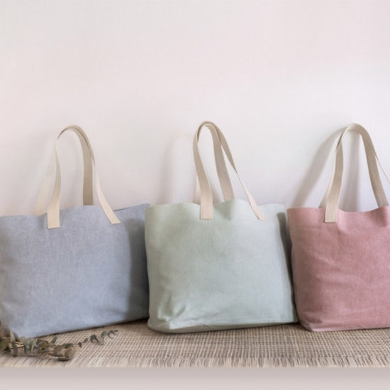 Gerecycleerd canvas - Oranje chambray-4