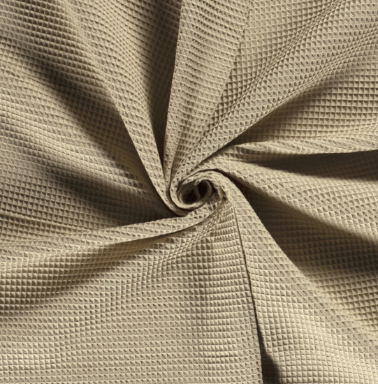Gewafeld katoen 2 - Zandbeige 52-2