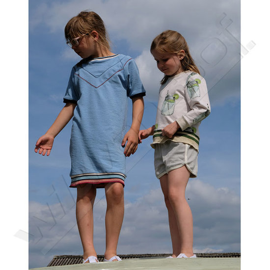 Glitter boord strepen - Olijf, goud (1,20m)-2