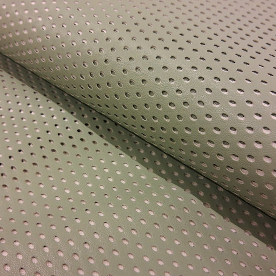 Imitatieleder - Muntgroen met kleine gaatjes-2
