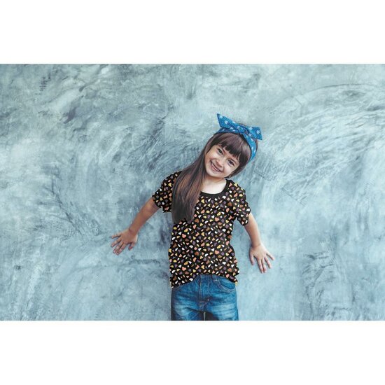 Jersey - Gekleurde stenen op zwart-2