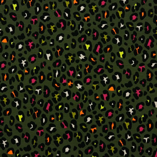 Jersey - Groene luipaard fluo print-3