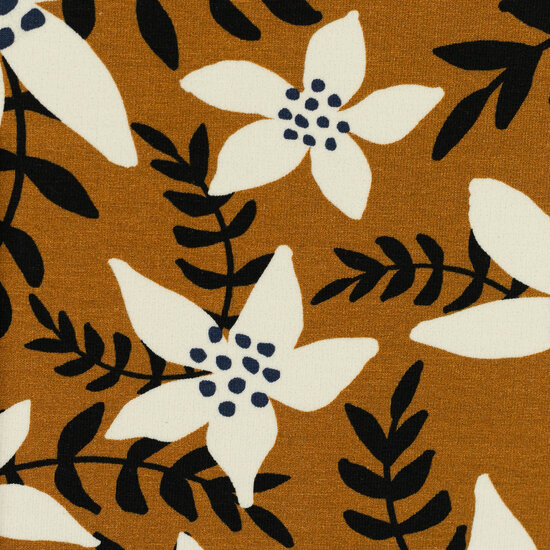 Jersey - Johanna flower ochre-2