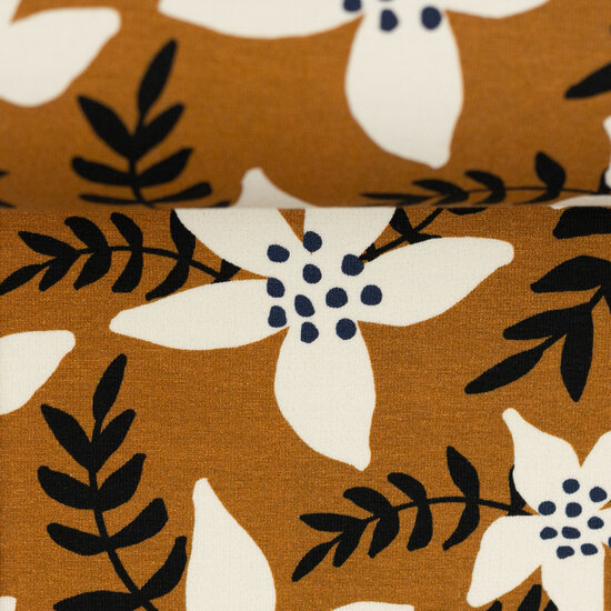 Jersey - Johanna flower ochre-3