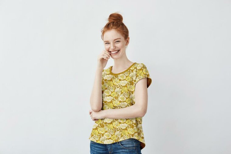 Jersey - Muurbloempje mariette okergroen-3