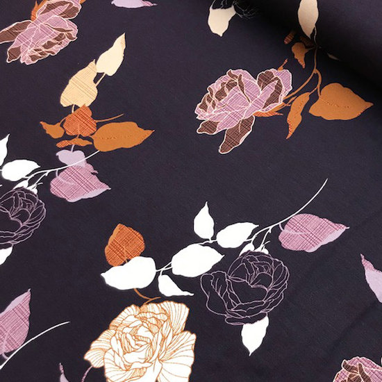 Jersey - Paars met carreaux rozenprint-3