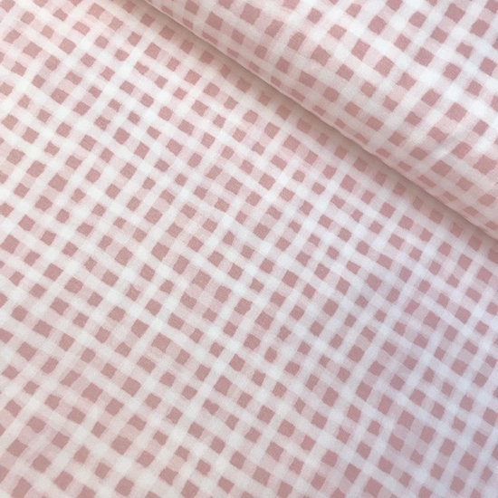 Jersey - Vichy roze 7 mm-2