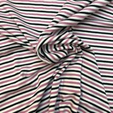 Jersey - Zwart en roze streepje 4mm-3