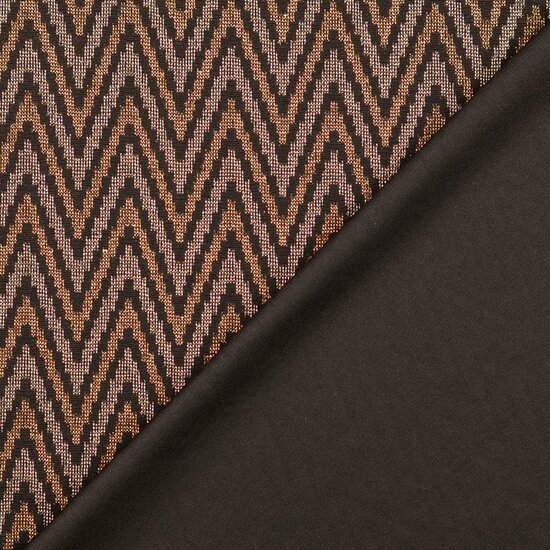 Jerseyjacquard - Zigzag zilvergoud-3